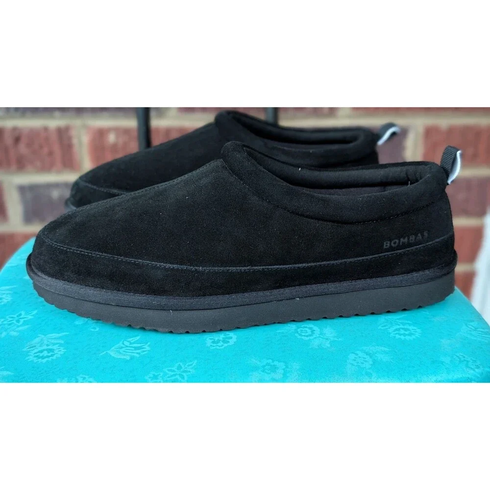 Bombas Saturday Suede Slip-On Men's Casual Shoes- Black Suede - Size 12